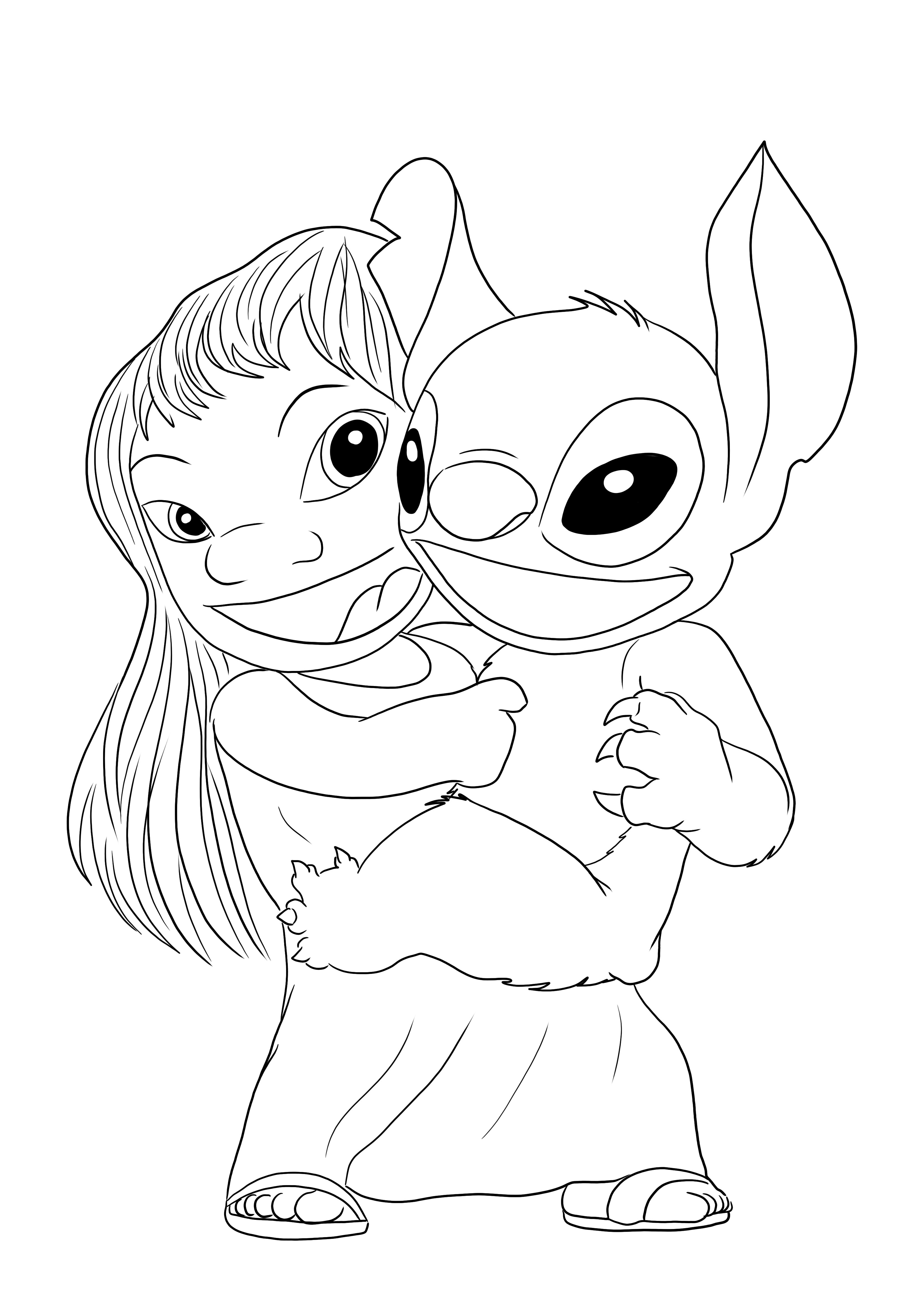 167+ Beautiful Stitch Surfing Coloring Pages Printable