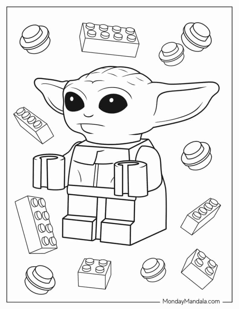 172+ Charming Baby Yoda Coloring Pages Printable