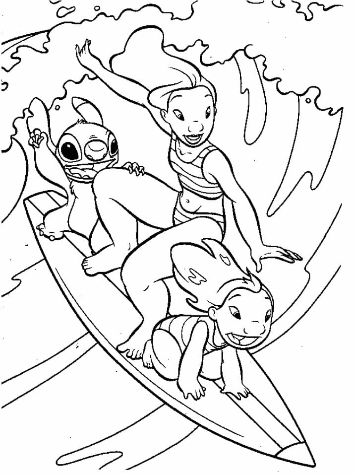 lilo and stitch surfing coloring page jpg jpg