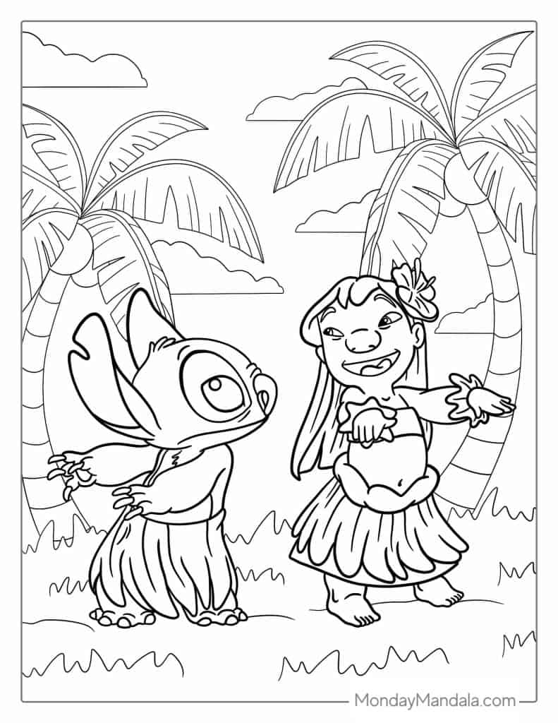 99+ Fun Adorable Stitch Coloring Pages Printable