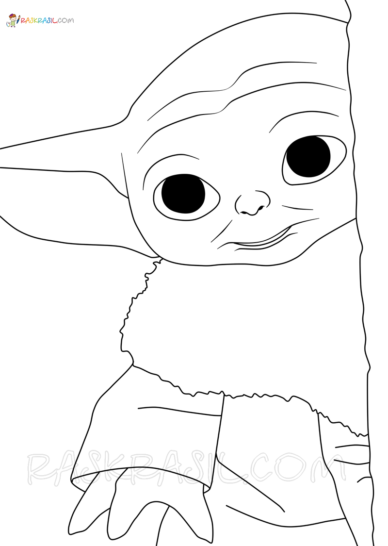 48+ Spectacular Baby Yoda Coloring Pages Printable