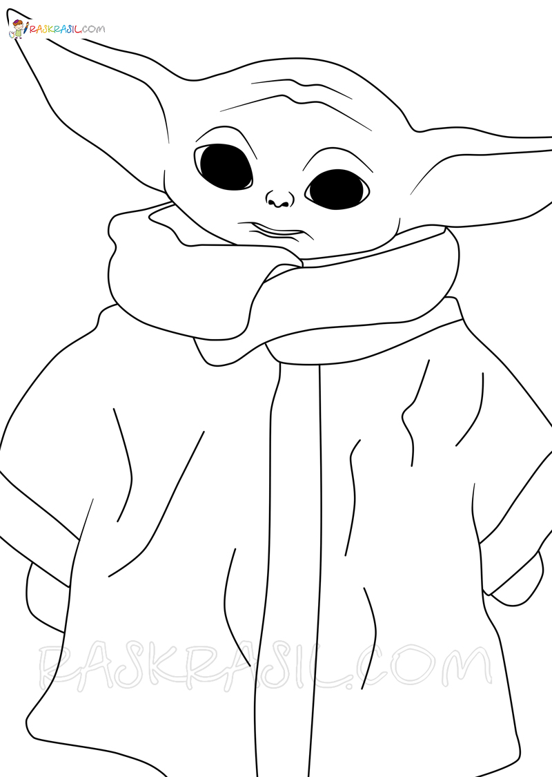 66+ Cheerful Baby Yoda Coloring Pages Printable