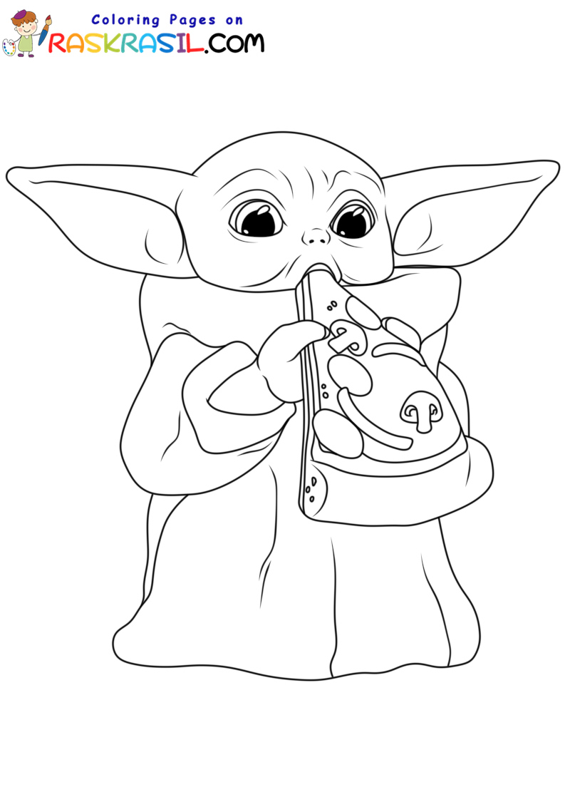 84+ Beautiful Baby Yoda Coloring Pages Printable