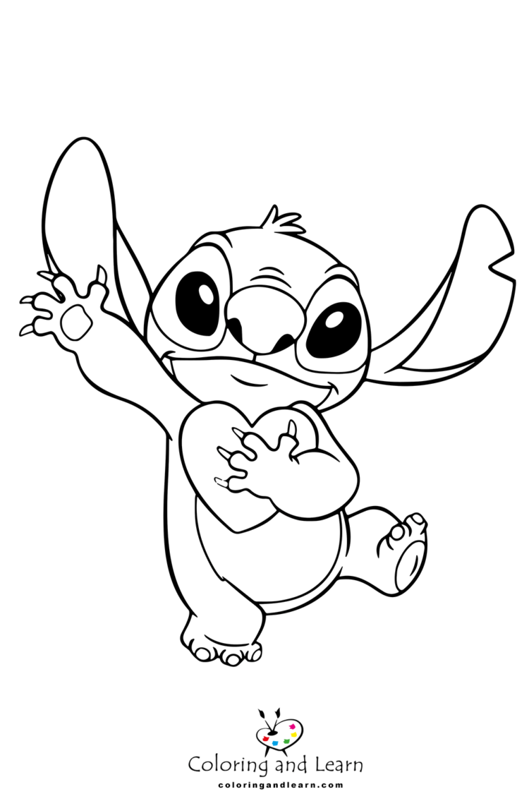 121+ Brightening Adorable Stitch Coloring Pages Printable