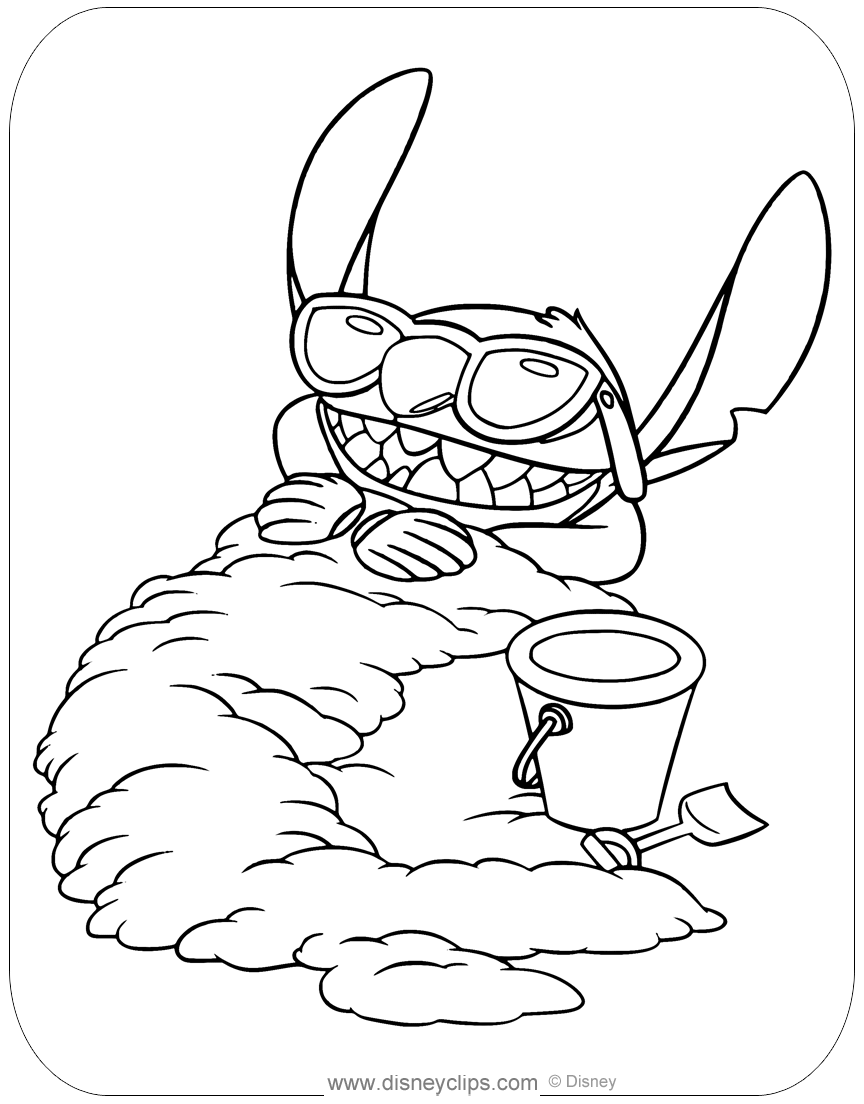 46+ Festive Stitch Surfing Coloring Pages Printable