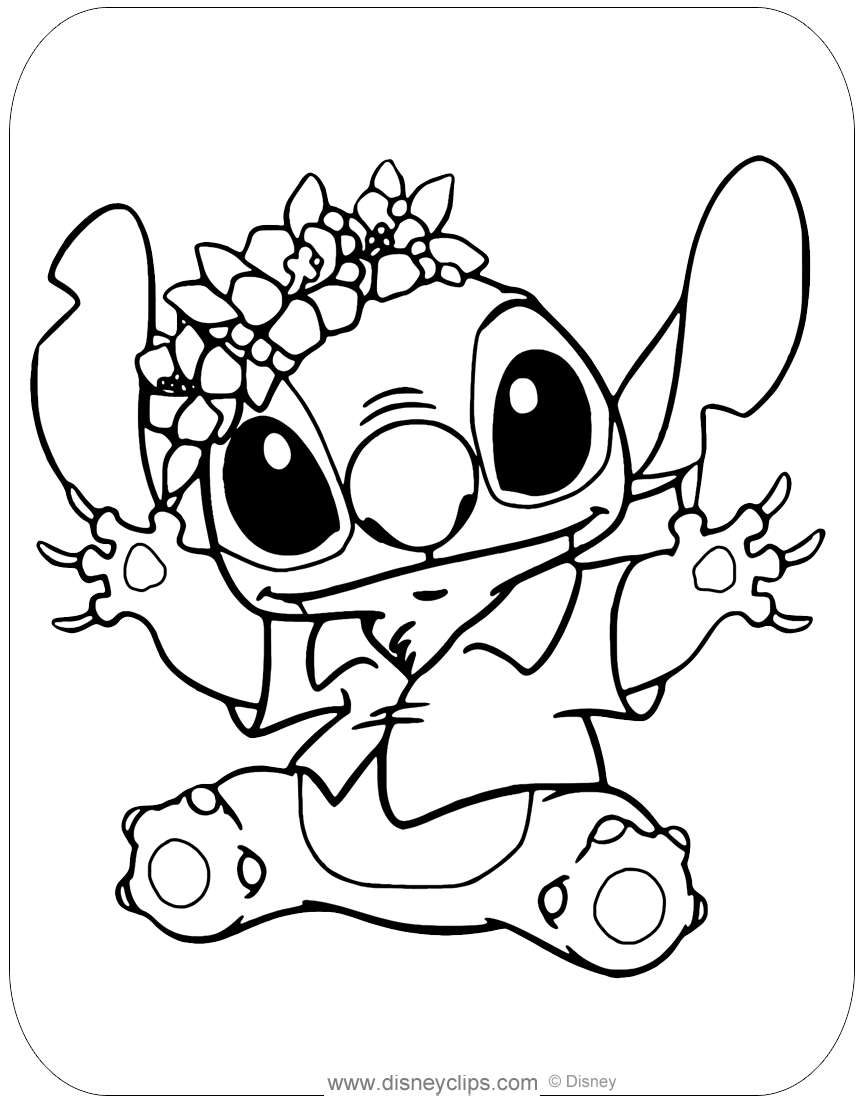 32+ Playful Adorable Stitch Coloring Pages Printable