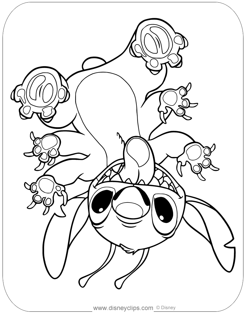 66+ Joyous Stitch Surfing Coloring Pages Printable