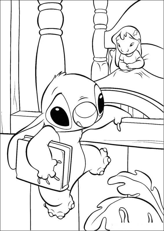 96+ Exciting Stitch Sleeping Coloring Pages Printable