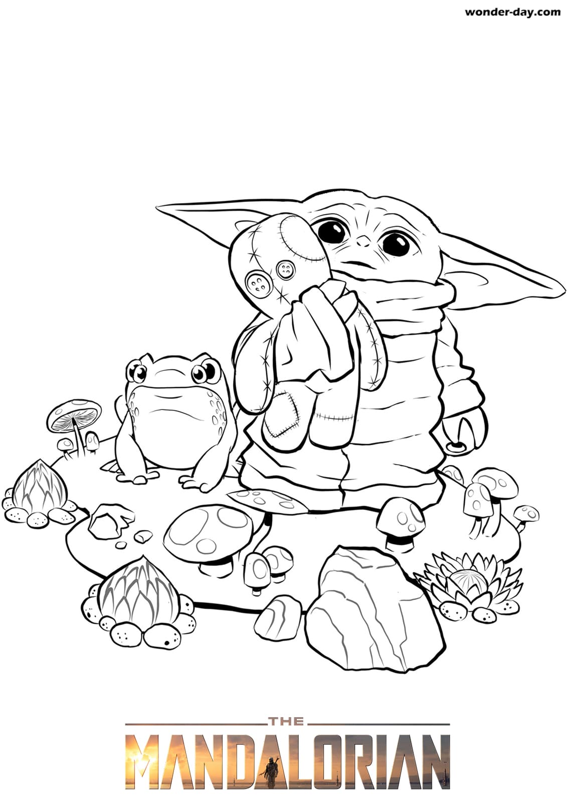 97+ Adorable Baby Yoda Coloring Pages Printable