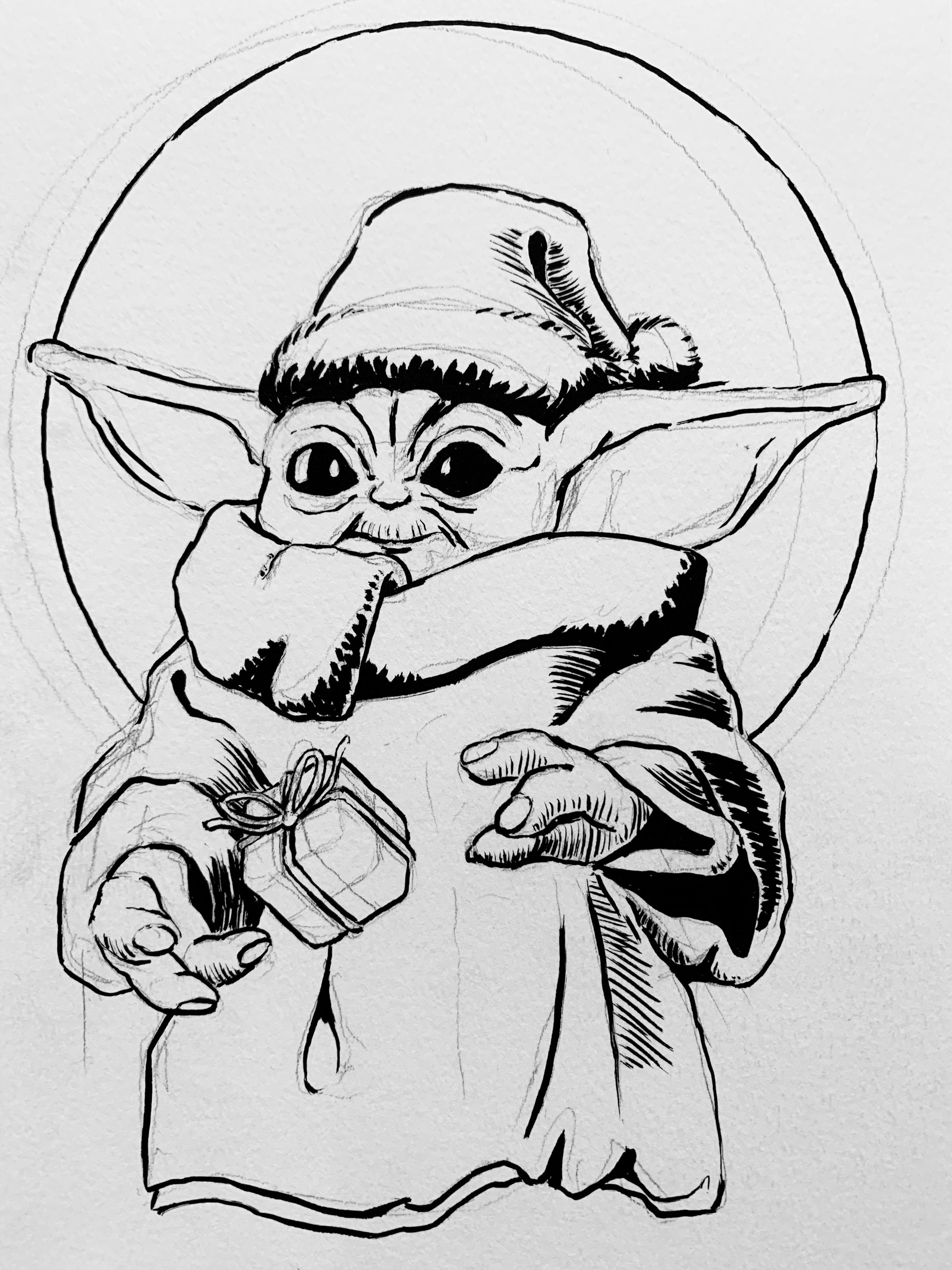 165+ Beautiful Baby Yoda Coloring Pages Printable