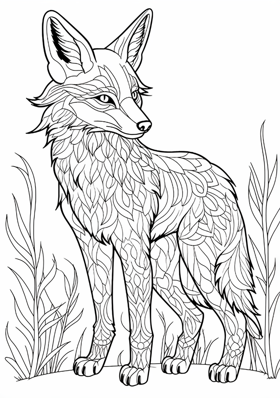 45+ Realistic Fox Coloring Pages for Kids