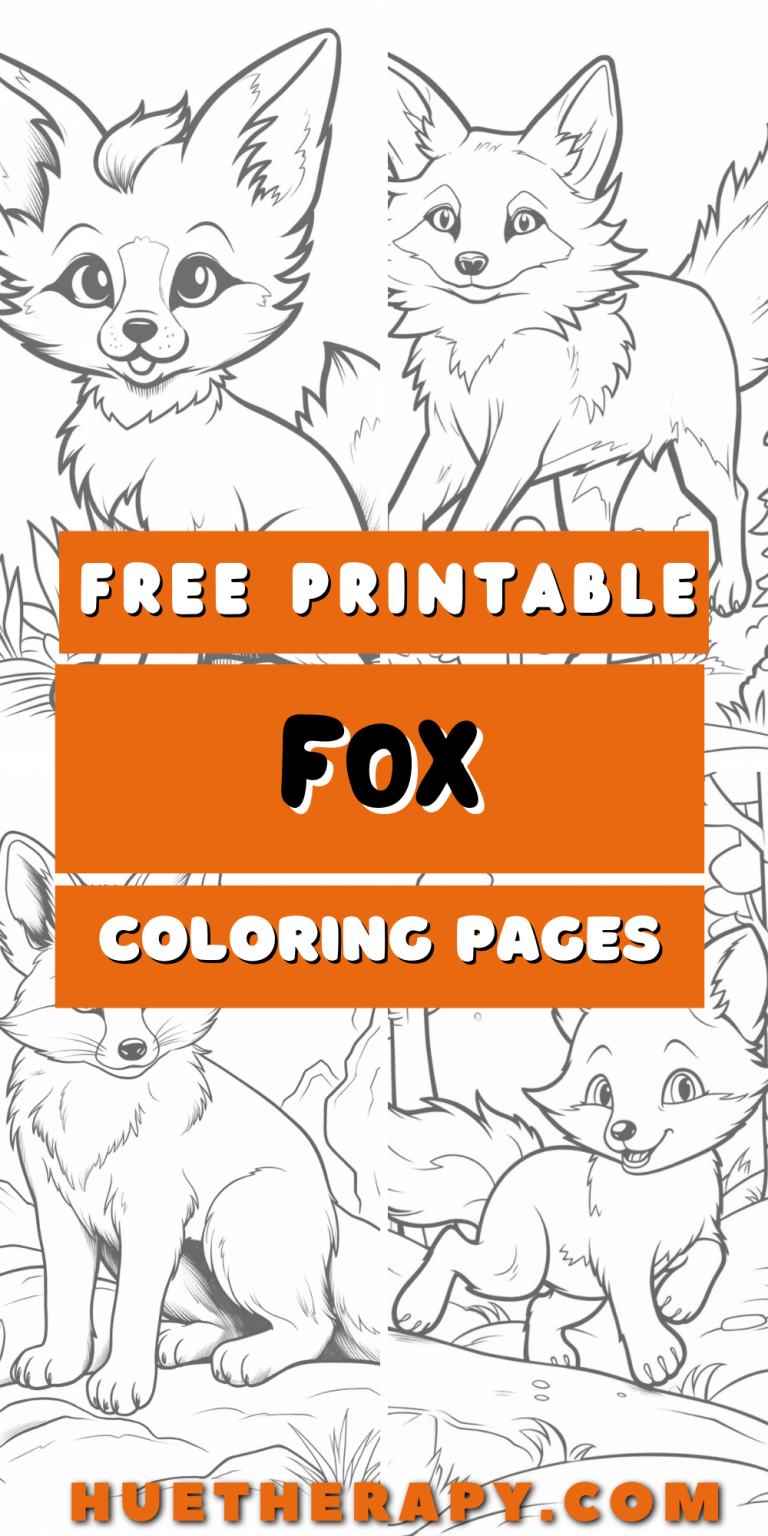 50+ Relaxing Fox Coloring Pages and Drawing