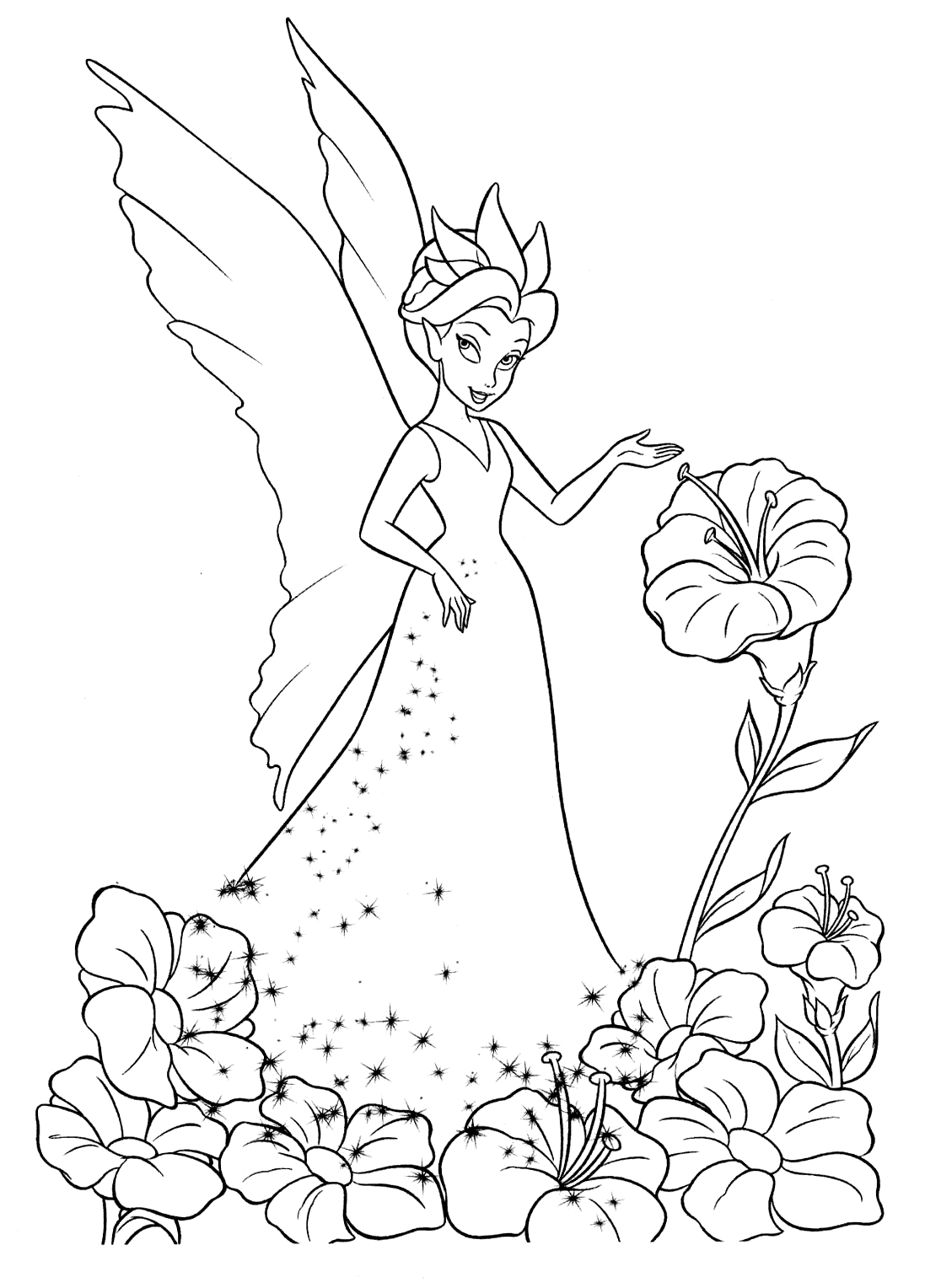 49+ Top Fairy Coloring Pages for Kids