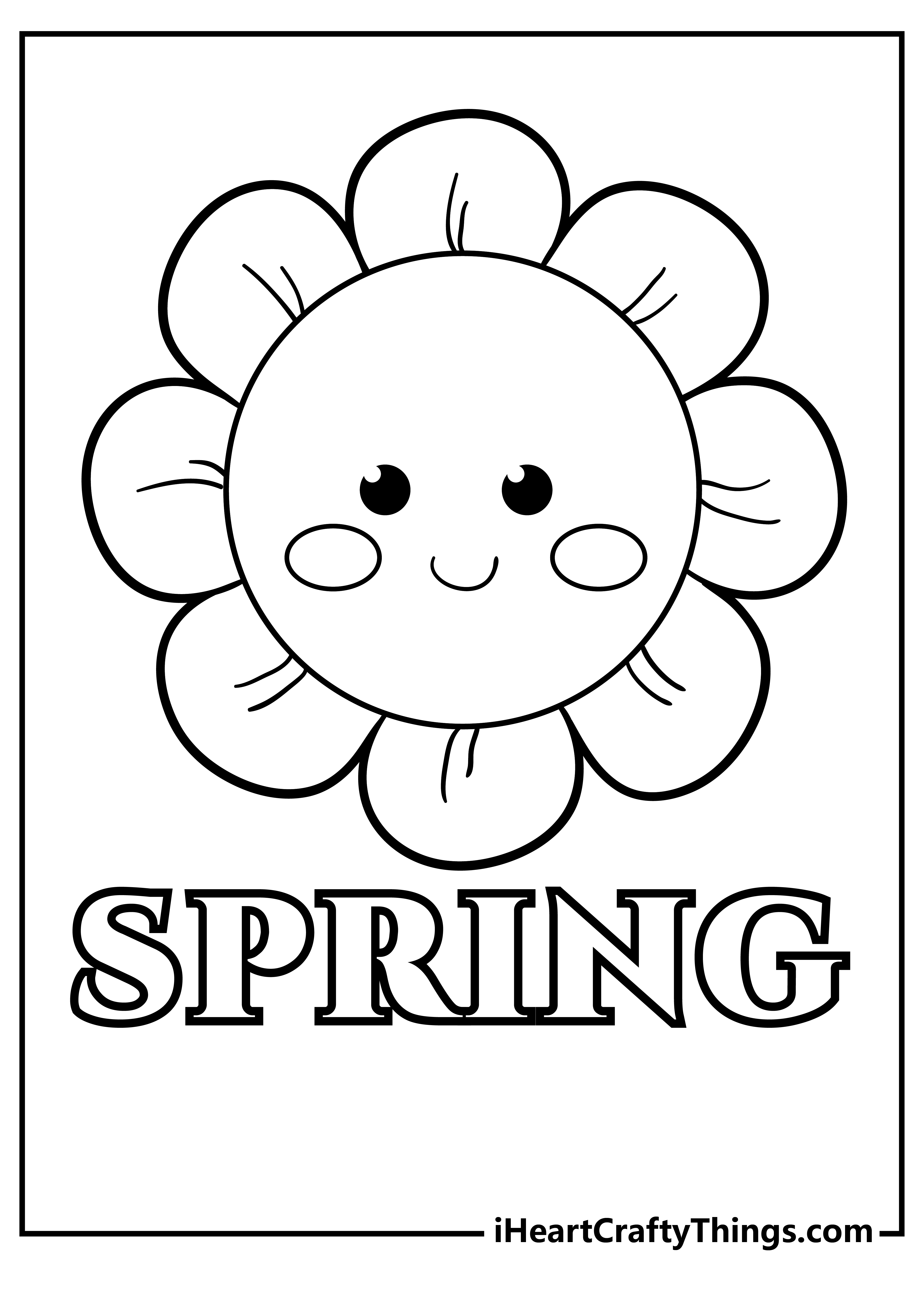 46+ Simple Spring Coloring Pages to Print