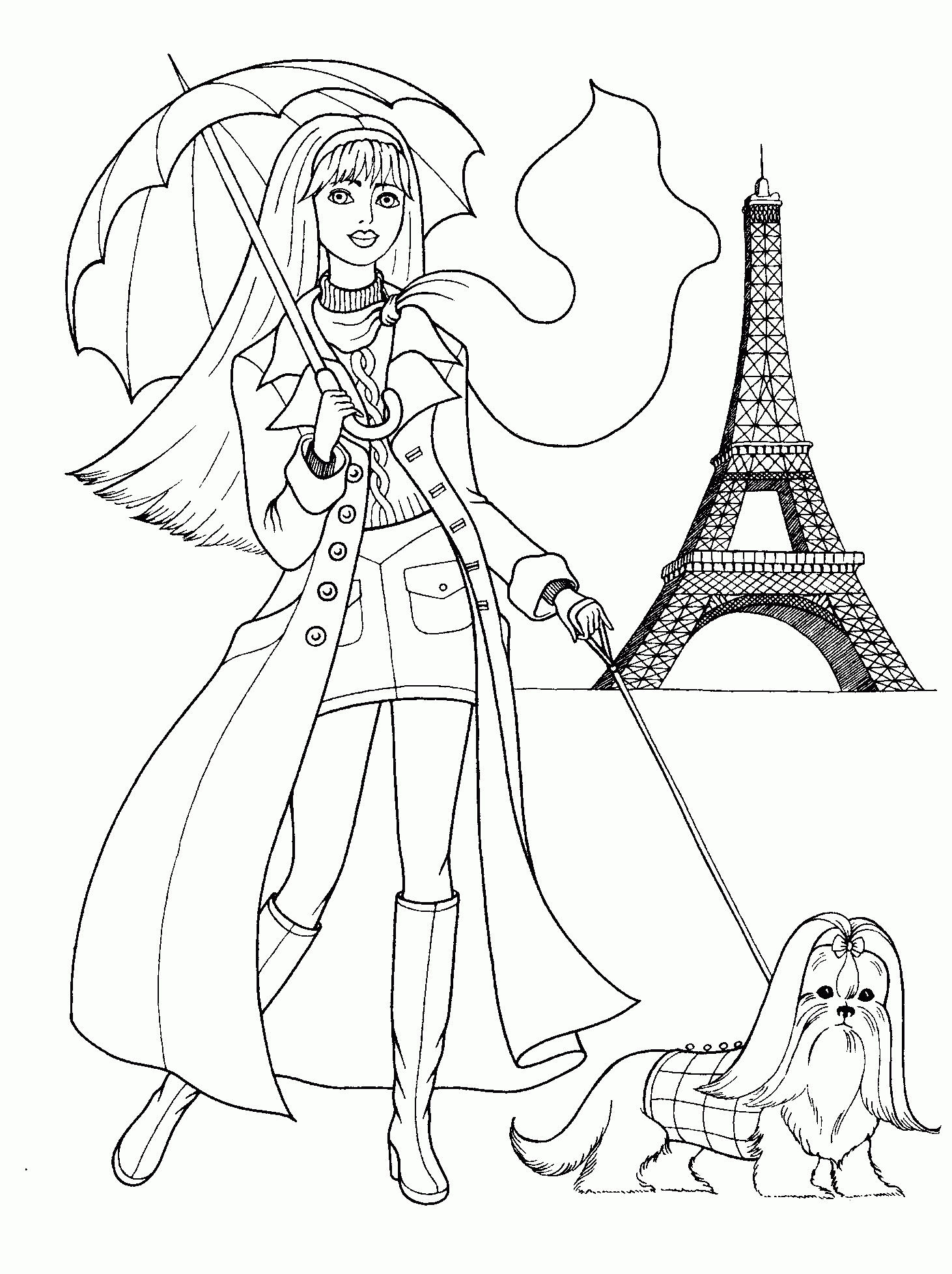 21+ Joyful Coloring Page Fashion Princess Printable