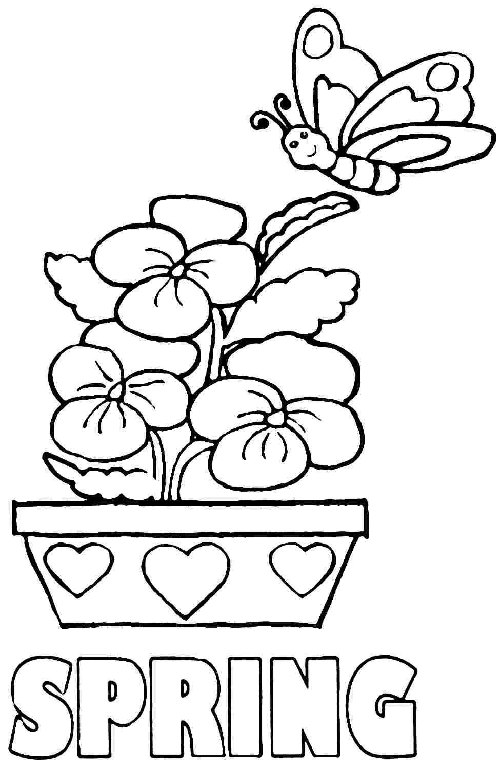 34+ Cute Spring Coloring Pages Download FREE