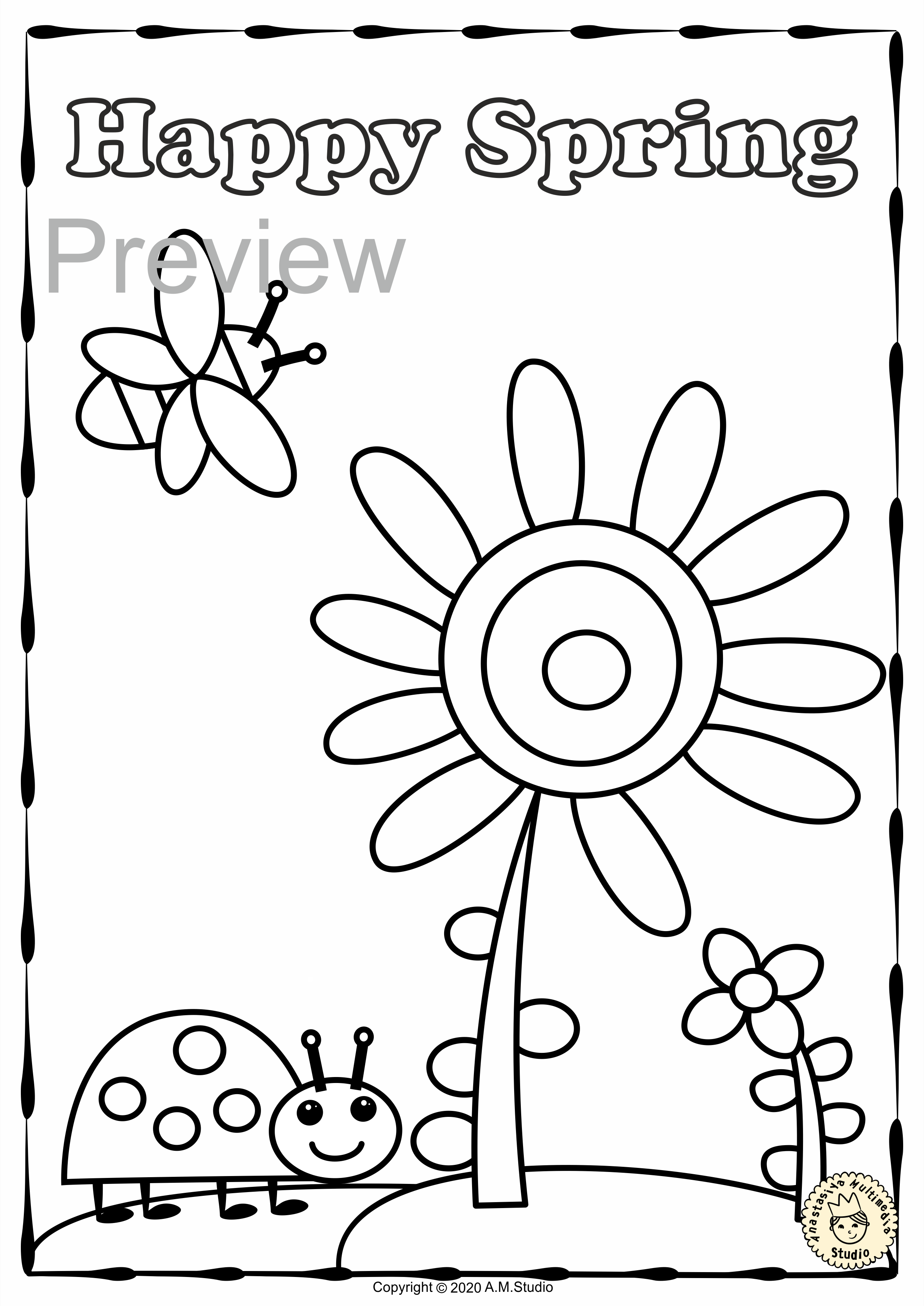 40+ New Spring Coloring Pages Download FREE