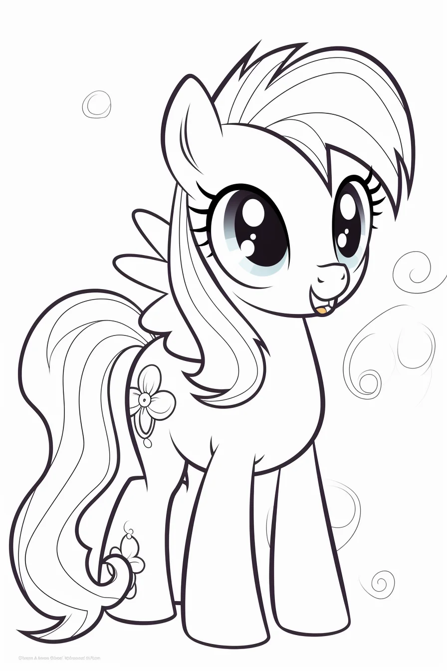 28+ Realistic Pony Coloring Pages Printable