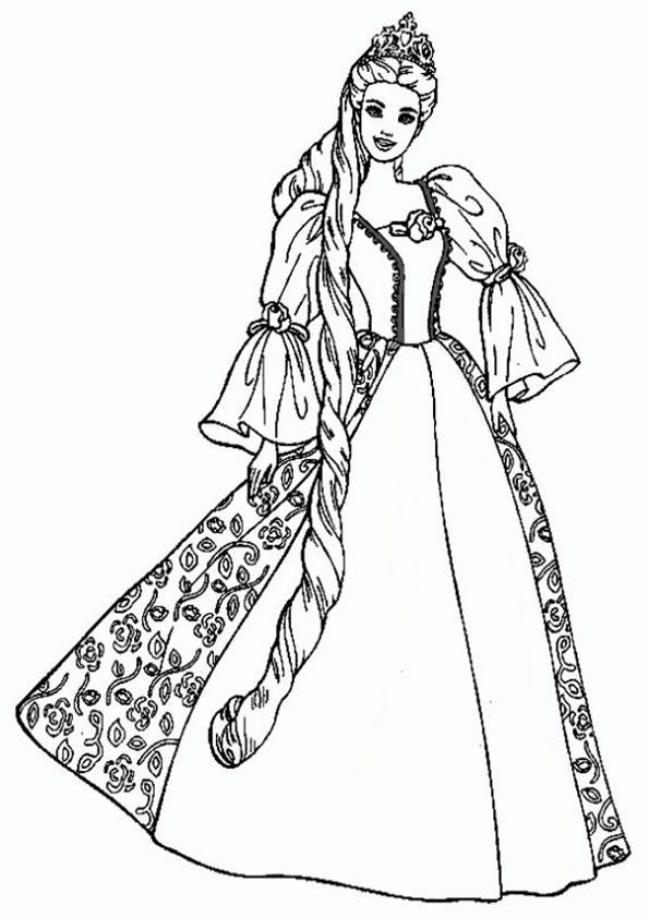 28+ Unique Barbie Rapunzel Coloring Pages Printable