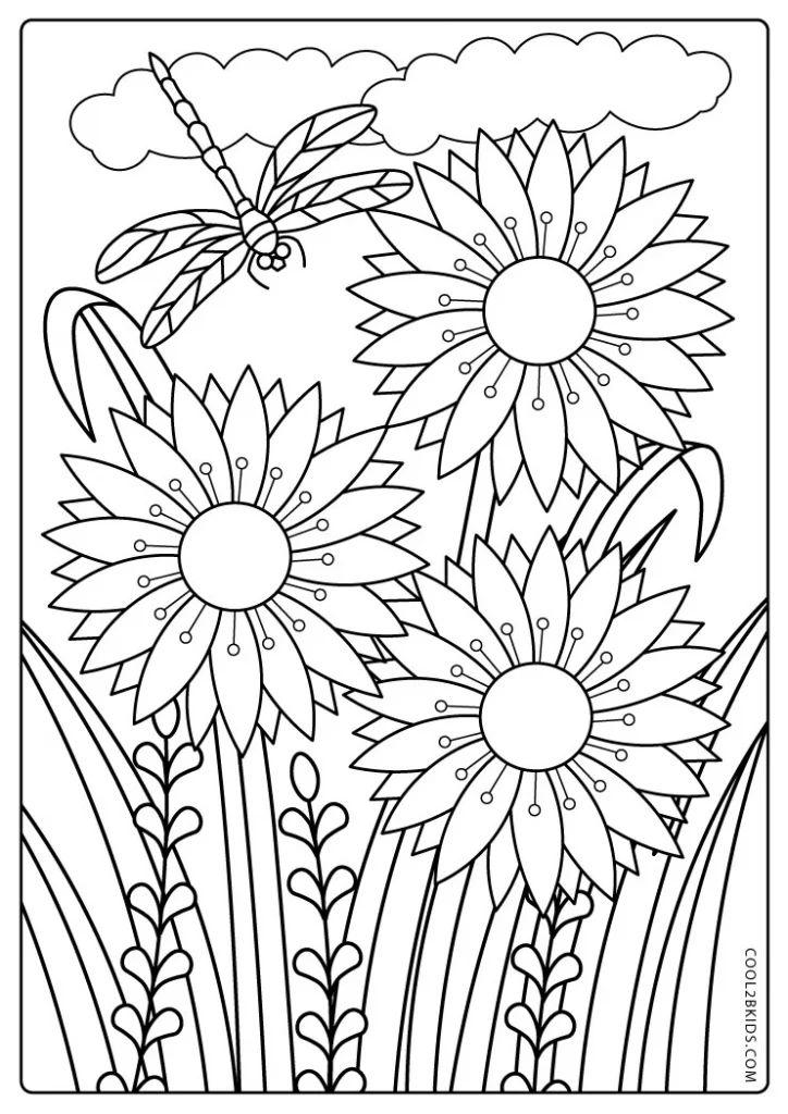 48+ Colorful Spring Coloring Pages Free Printable