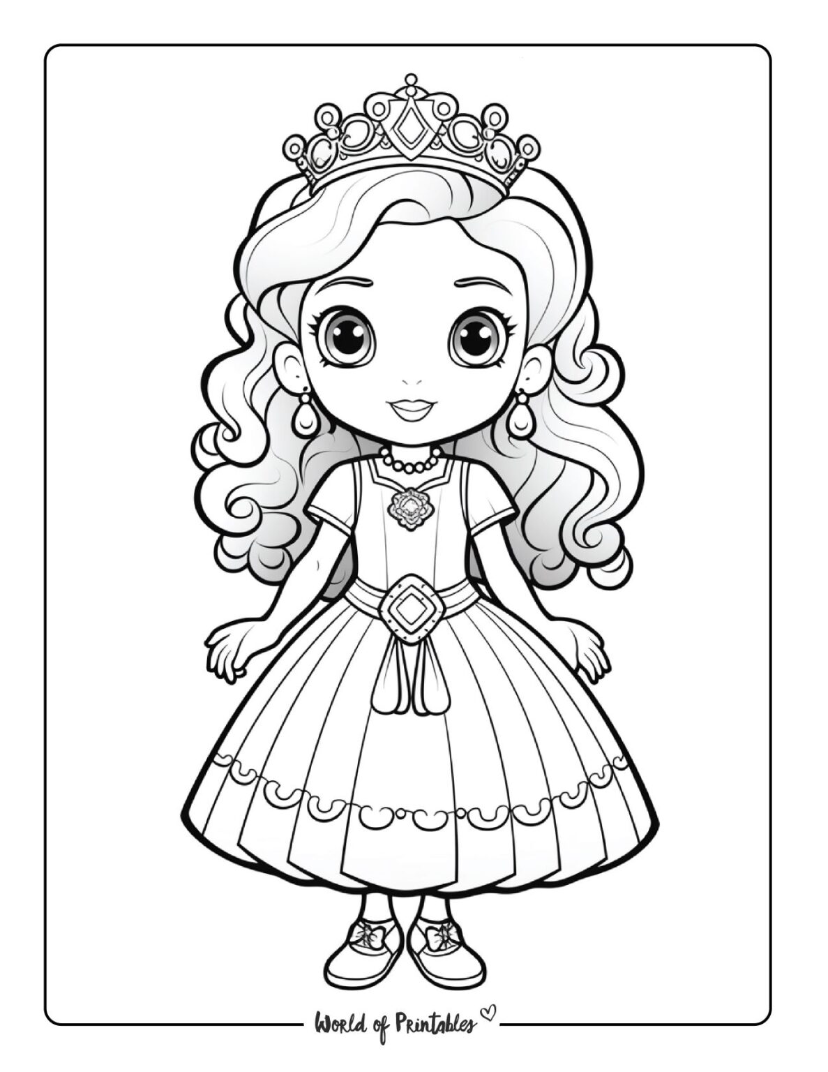 30+ Detailed Coloring Page Fashion Princess Printable