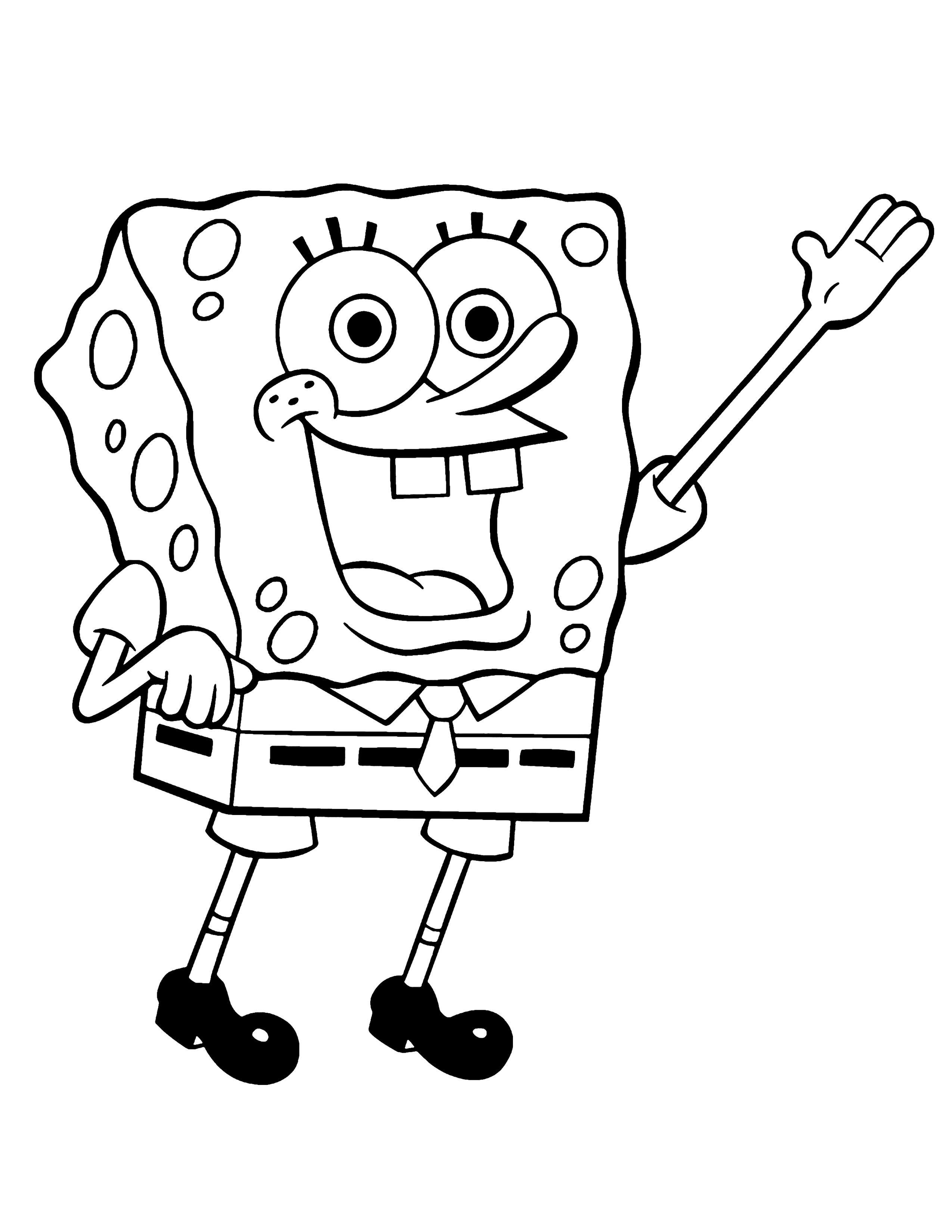 31+ Happy Spongebob Coloring Pages Cute