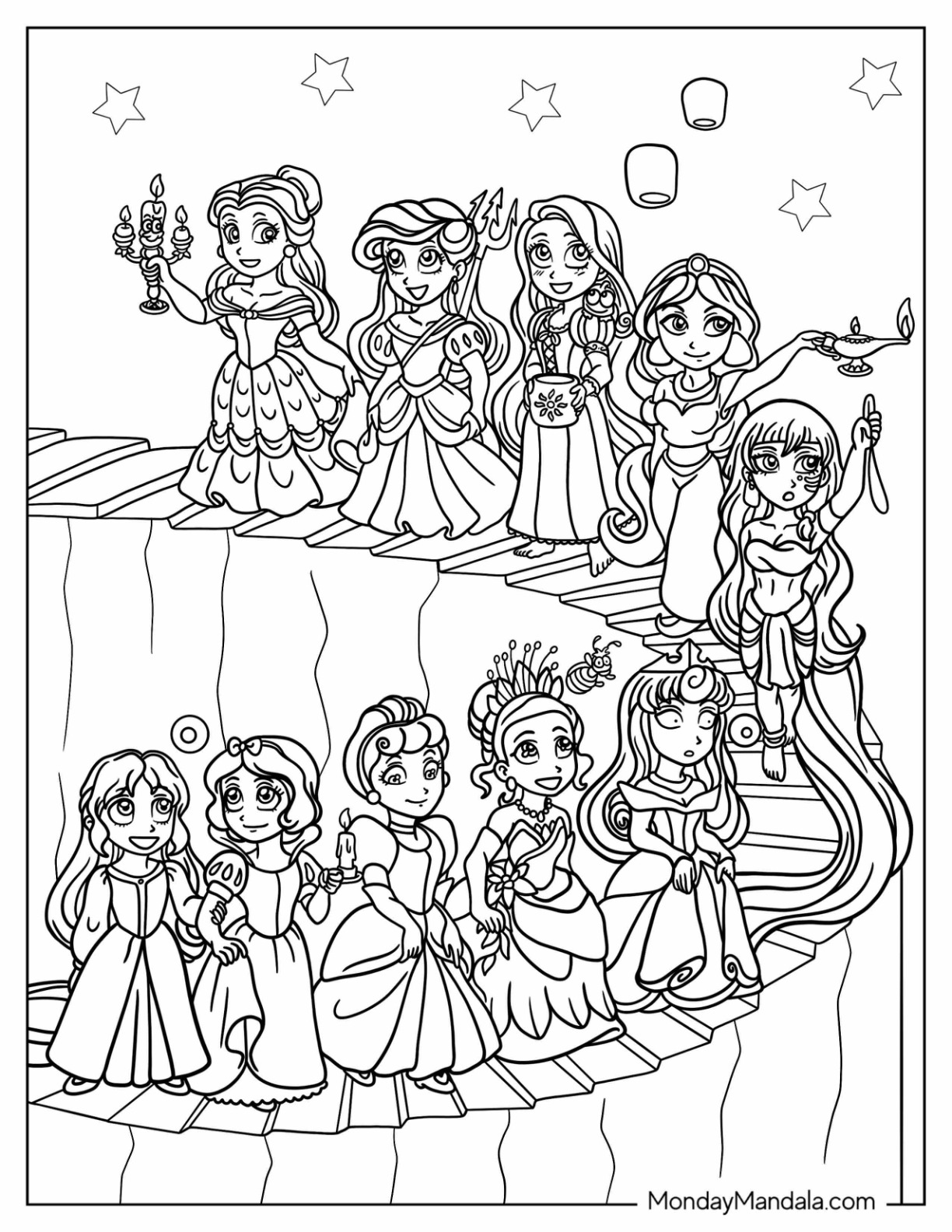 35+ Happy Coloring Page Fashion Princess Printable