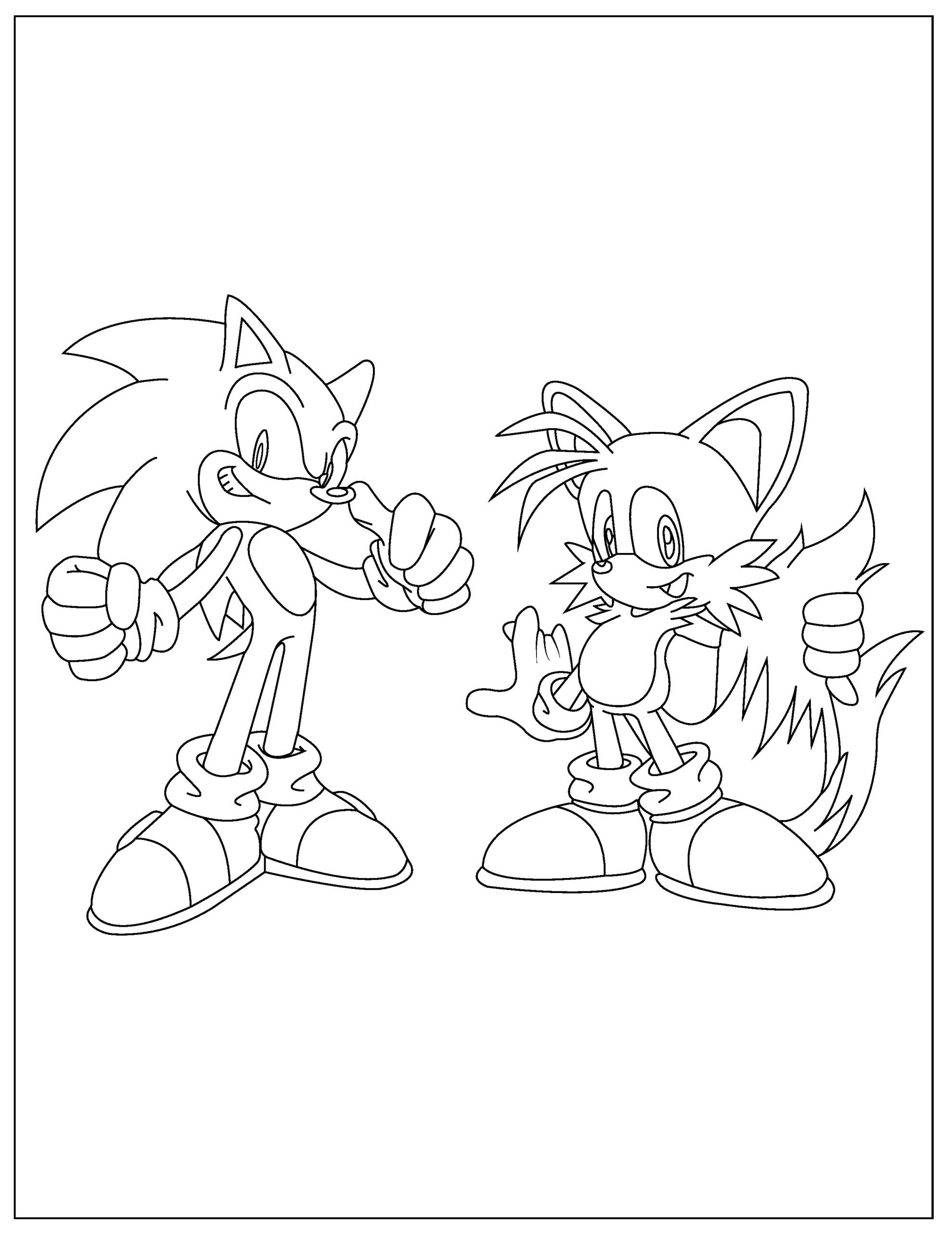 42+ Adorable Sonic Coloring Pages Printable