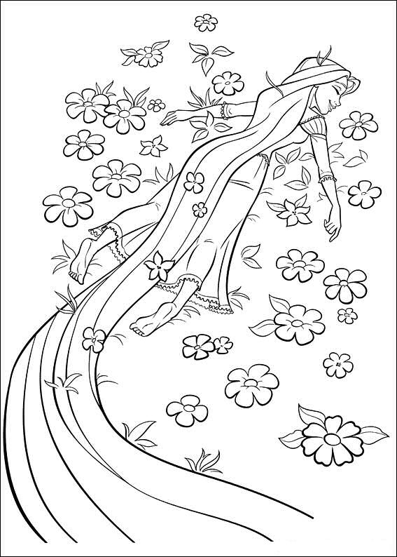 43+ Easy Barbie Rapunzel Coloring Pages Printable