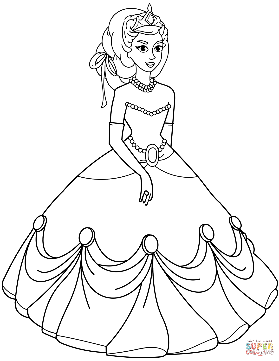 43+ Funtastic Coloring Page Fashion Princess Printable