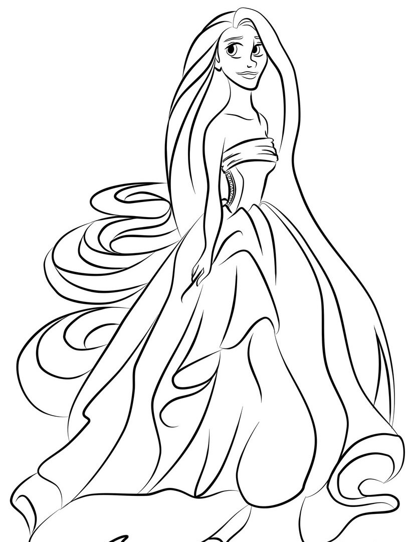 downloadable coloring page fashion princess printable jpg