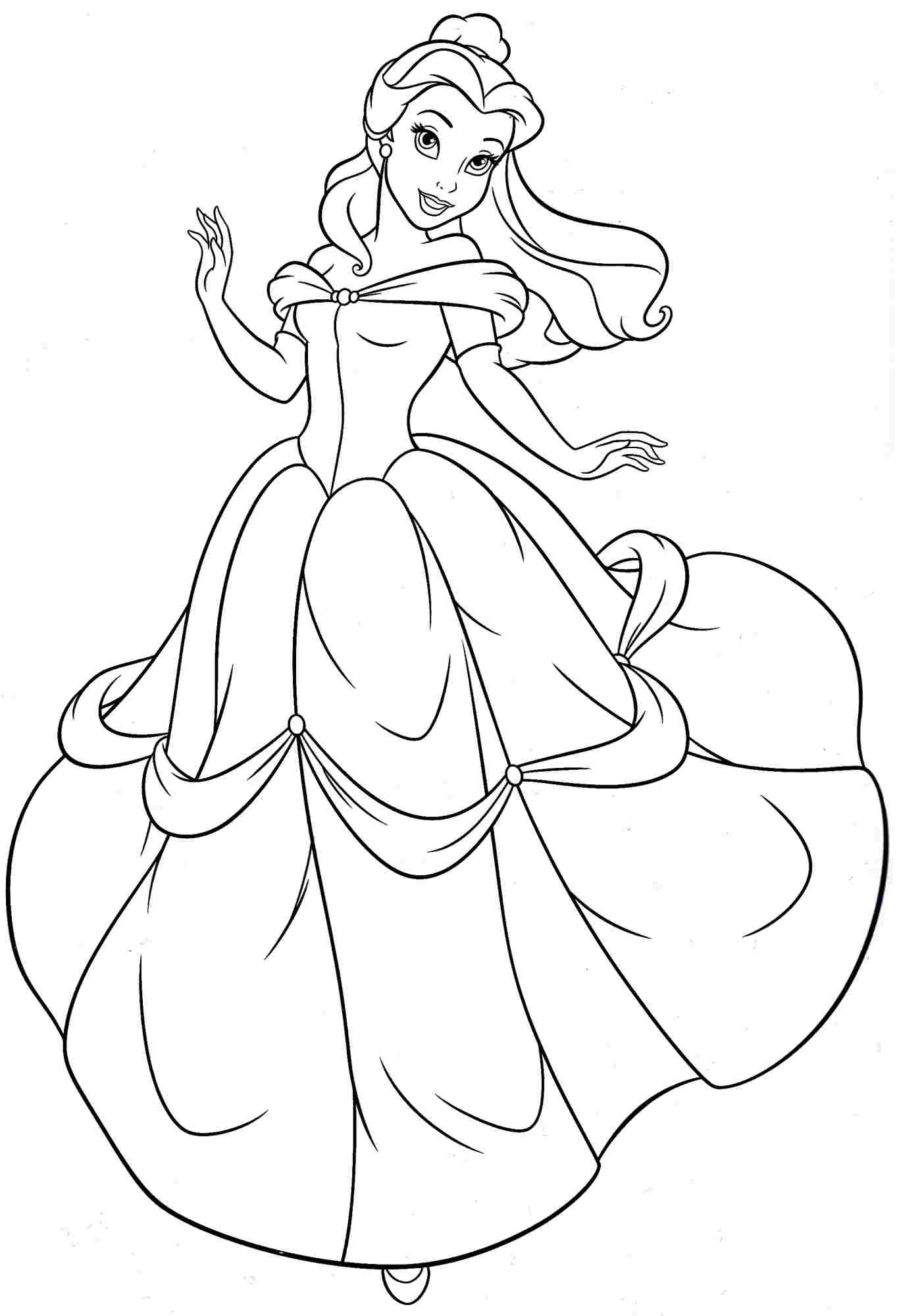 interactive coloring page fashion princess printable jpg