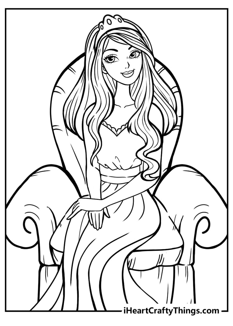 46+ Ultimate Coloring Page Fashion Princess Printable