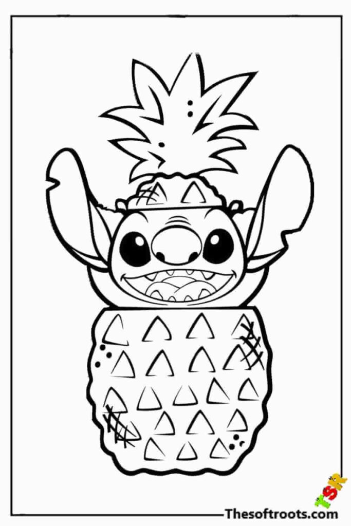 48+ Colorful Stitch Aloha Coloring Pages Printable