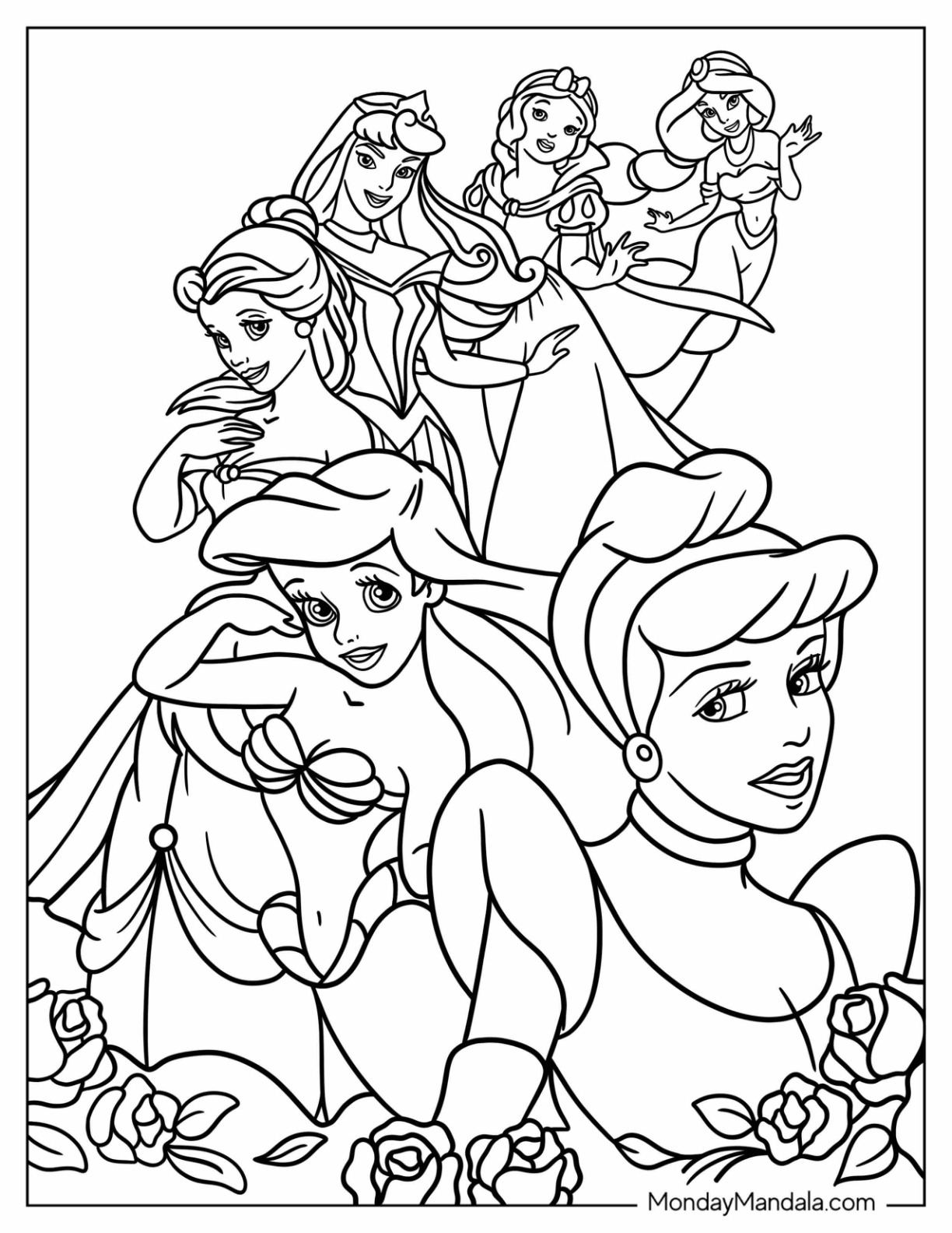 49+ Cheerful Coloring Page Fashion Princess Printable