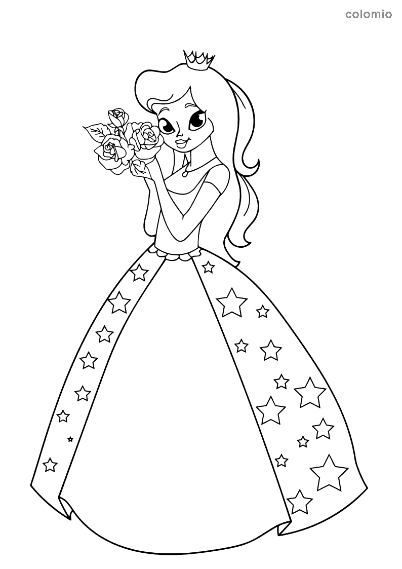 49+ Creative Coloring Page Fashion Princess Printable