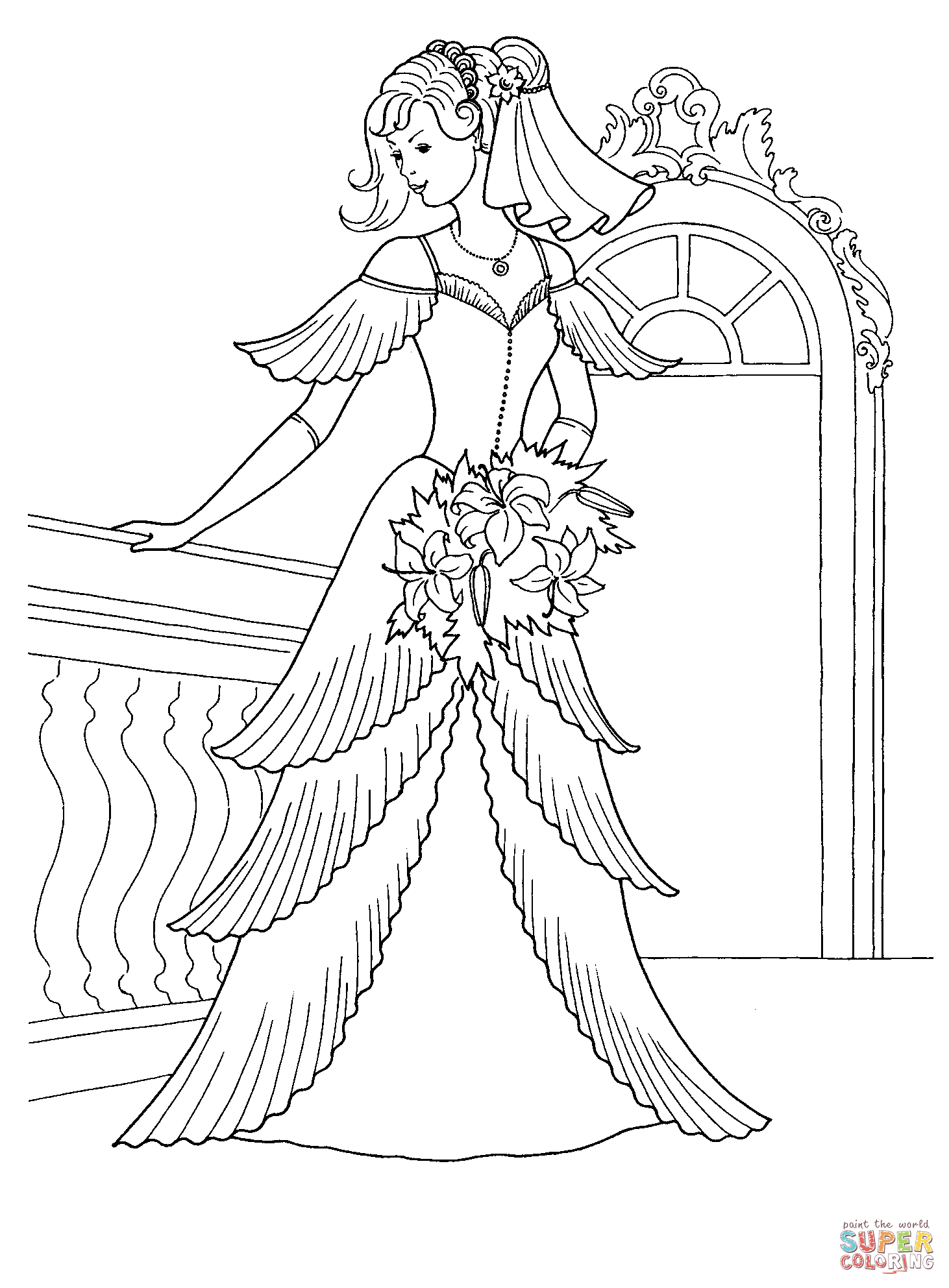 5+ Whimsical Coloring Page Fashion Princess Printable