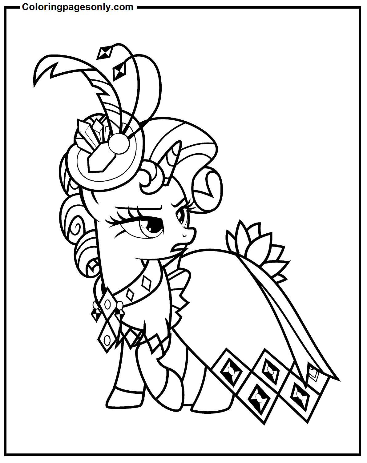 52+ Adorable Pony Coloring Pages Printable