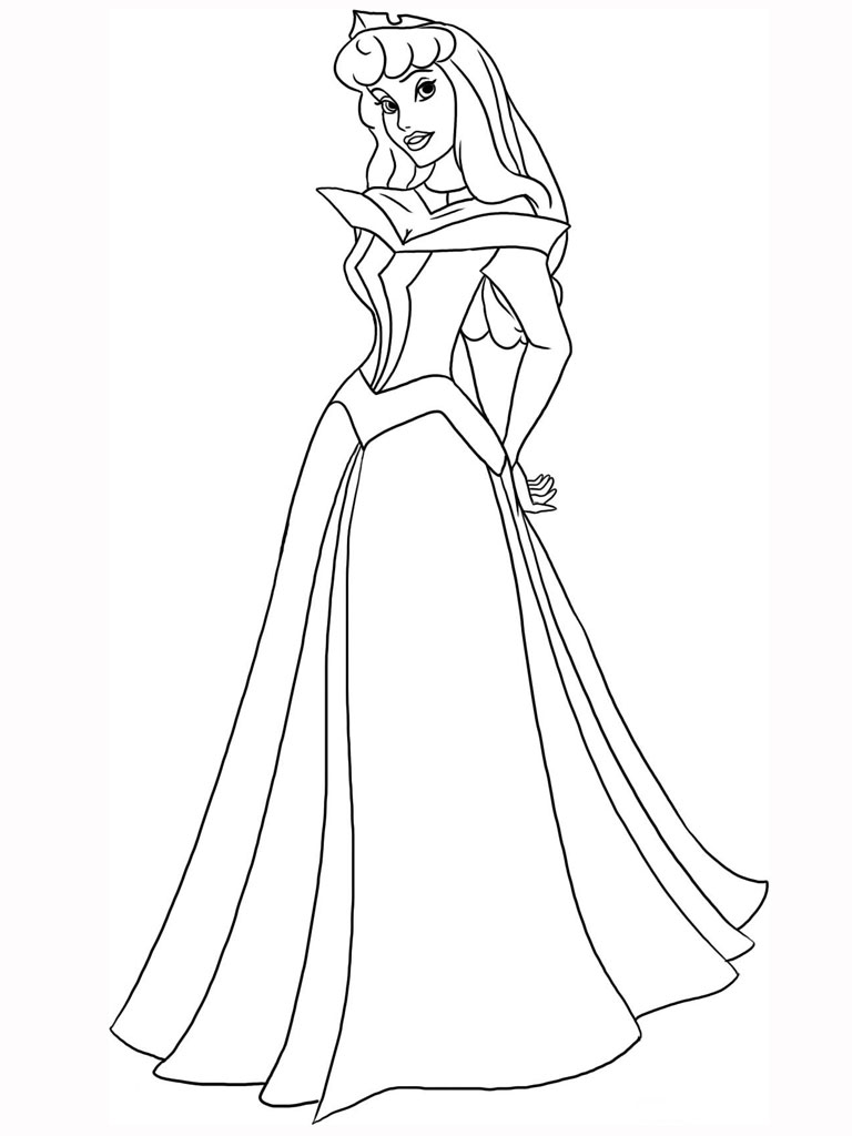 cute coloring page fashion princess printable jpg