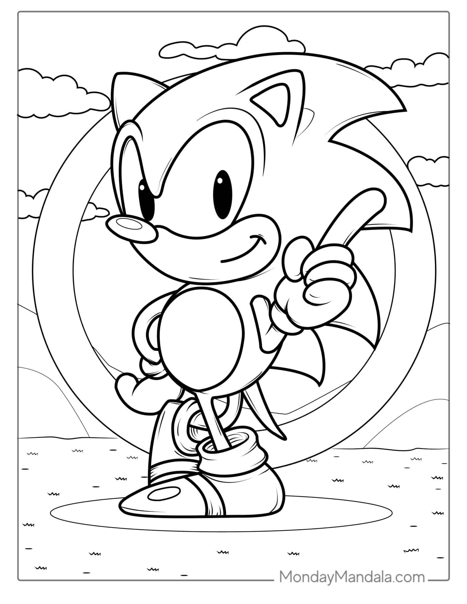 55+ Downloadable Sonic Coloring Pages Printable