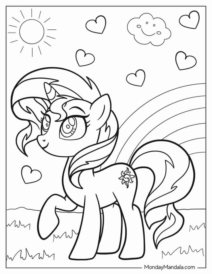 fun pony coloring pages printable jpg