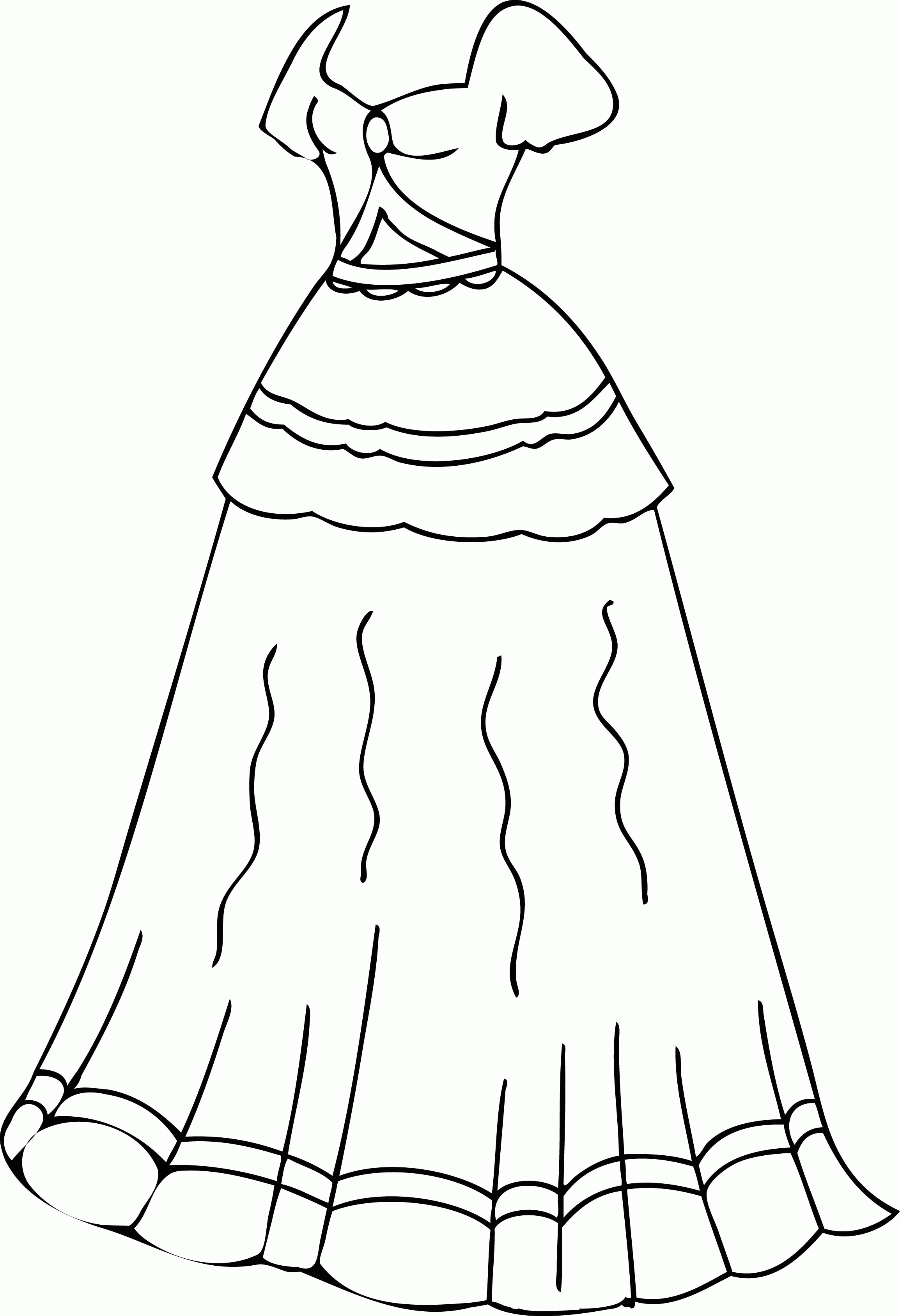 artistic coloring page fashion princess printable jpg