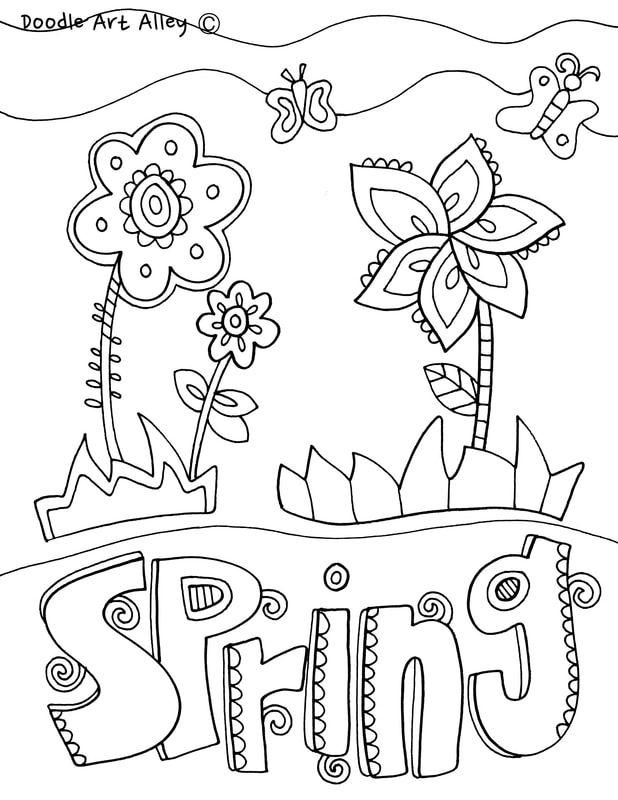 48+ Creative Spring Coloring Pages Cute