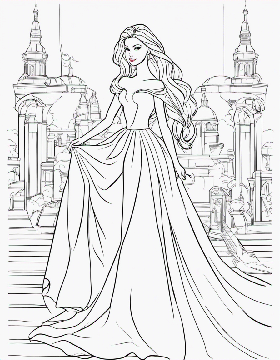 6+ Lovely Barbie Rapunzel Coloring Pages Printable