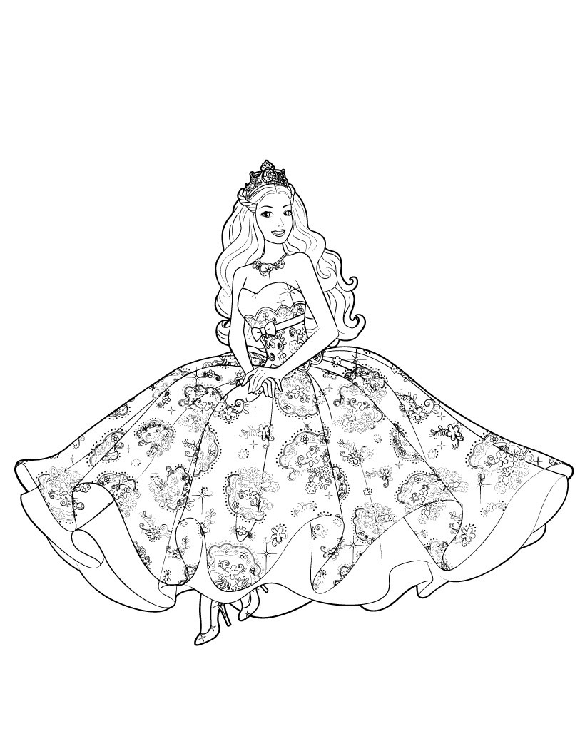 62+ Artistic Coloring Page Fashion Princess Printable