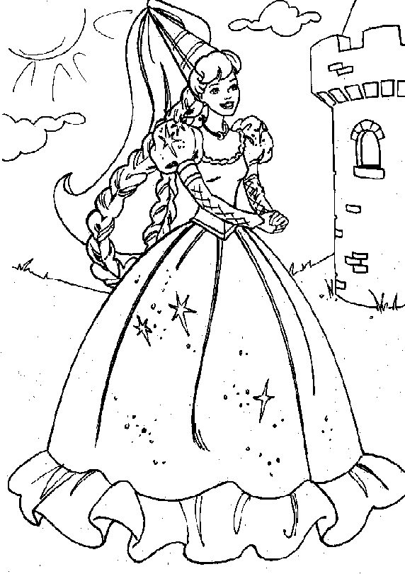 67+ Free Coloring Page Fashion Princess Printable