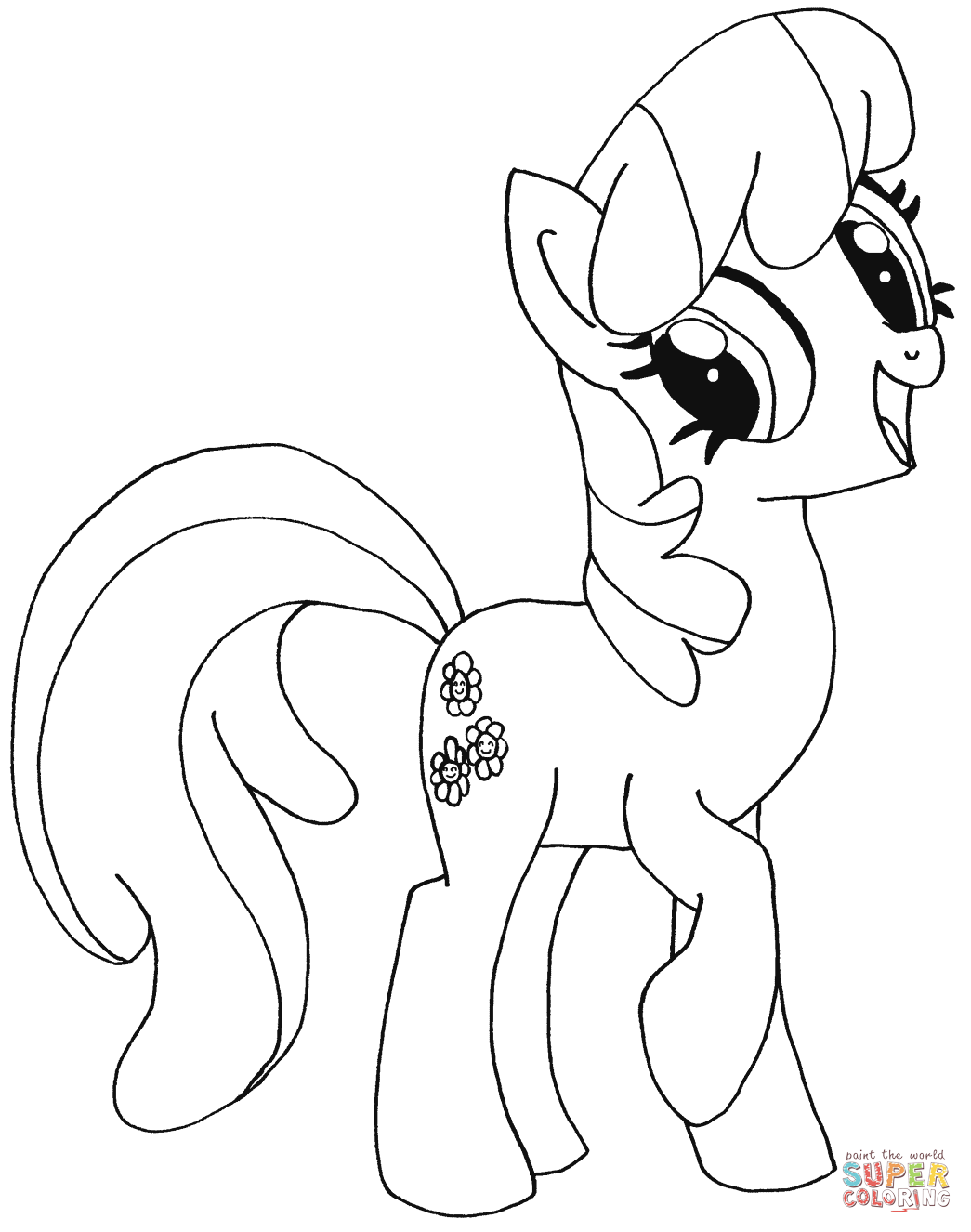 interactive pony coloring pages printable jpg