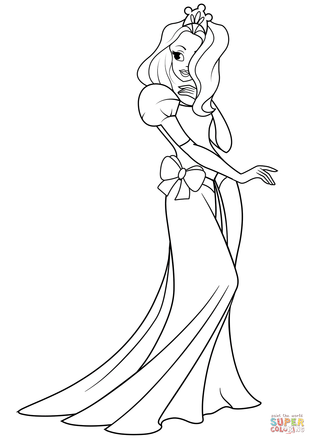 73+ Educational Coloring Page Fashion Princess Printable