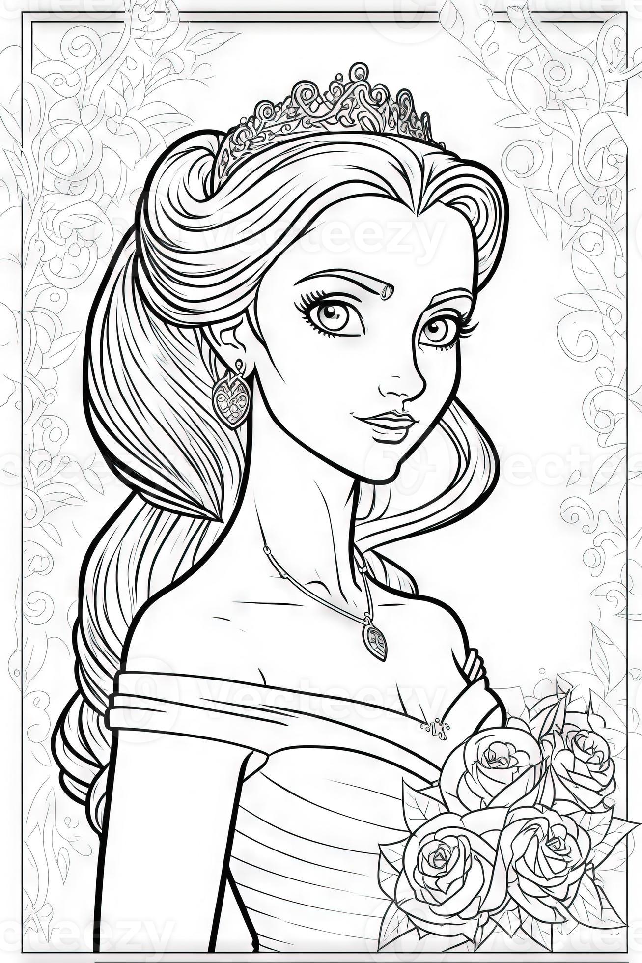 76+ Free Coloring Page Fashion Princess Printable