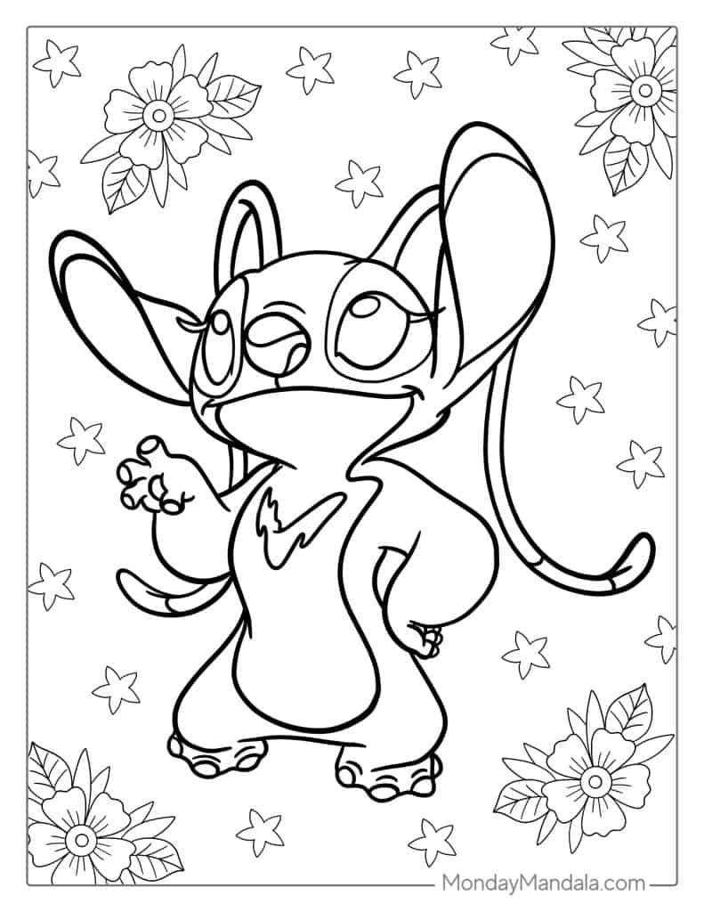 76+ Ultimate Stitch Aloha Coloring Pages Printable